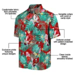Tampa Bay Buccaneers Hawaiian Shirt Customized Hibiscus Blossoms Red Best Selling