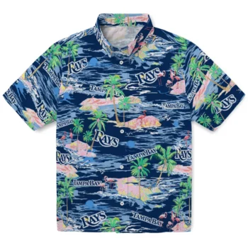 Tampa Bay Rays Hawaiian Shirt - Tropical Palms