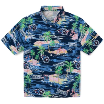 Tennessee Titans Hawaiian Shirt - Tropical Palms