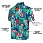 Texas Rangers Hawaiian Shirt Customized Hibiscus Blossoms Blue Best Selling