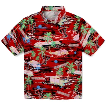Texas Tech Red Raiders Hawaiian Shirt - Tropical Palms