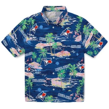 Toronto Blue Jays Hawaiian Shirt - Tropical Palms