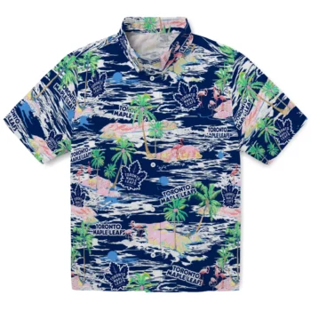 Toronto Maple Leafs Hawaiian Shirt - Tropical Palms