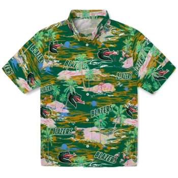 UAB Blazers Hawaiian Shirt - Tropical Palms