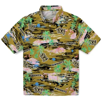 UCF Knights Hawaiian Shirt - Tropical Palms