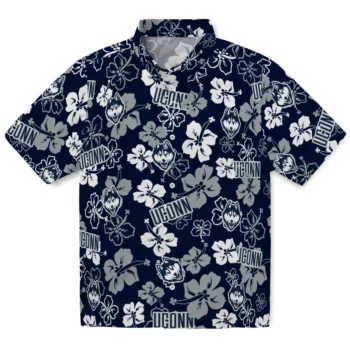 UConn Huskies Hawaiian Shirt - Tropical Floral Pattern
