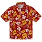 USC Trojans Hawaiian Shirt - Tropical Floral Pattern 1 usc-trojans-hawaiian-shirt-hibiscus-flower-design-best-selling.webp