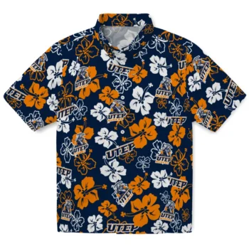 UTEP Miners Hawaiian Shirt - Tropical Floral Pattern