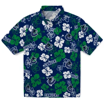 Vancouver Canucks Hawaiian Shirt - Tropical Floral Pattern