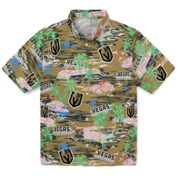 Vegas Golden Knights Hawaiian Shirt - Tropical Palms