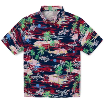 Washington Capitals Hawaiian Shirt - Tropical Palms
