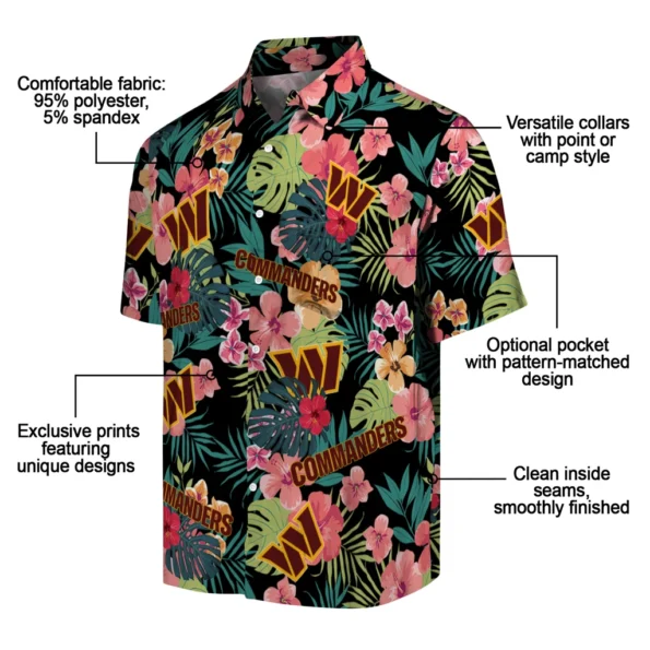 Washington Commanders Hawaiian Shirt Personalized Hibiscus Paradise New Arrival Washington Commanders Hawaiian Shirt Personalized Hibiscus Paradise New Arrival