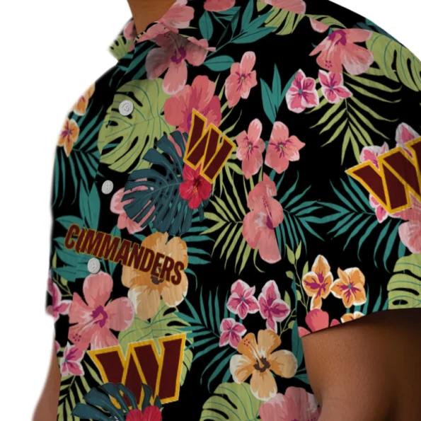 Washington Commanders Hawaiian Shirt Personalized Hibiscus Paradise Trendy Washington Commanders Hawaiian Shirt Personalized Hibiscus Paradise Trendy