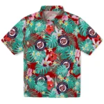 Washington Nationals Hawaiian Shirt - Custom Hibiscus Blossoms Red 1 Washington Nationals Hawaiian Shirt Custom Hibiscus Blossoms Red Best Selling