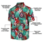 Washington Nationals Hawaiian Shirt Custom Hibiscus Blossoms Red Best Selling