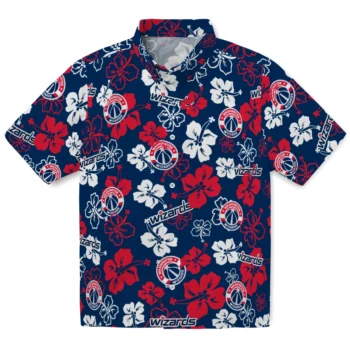 Washington Wizards Hawaiian Shirt - Tropical Floral Pattern