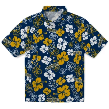 West Virginia Mountaineers Hawaiian Shirt - Tropical Floral Pattern