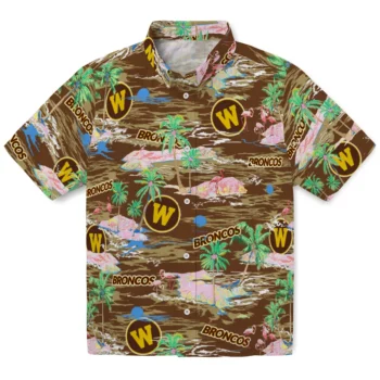 Western Michigan Broncos Hawaiian Shirt - Tropical Palms