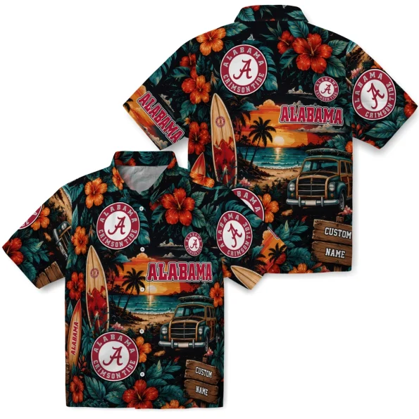 alabama-crimson-tide-hawaiian-shirt-custom-scenic-collage-black-green-high-quality