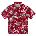 Alabama Crimson Tide Hawaiian Shirt - Customized Wave Florals Crimson 1 alabama-crimson-tide-hawaiian-shirt-customized-wave-florals-crimson-best-selling