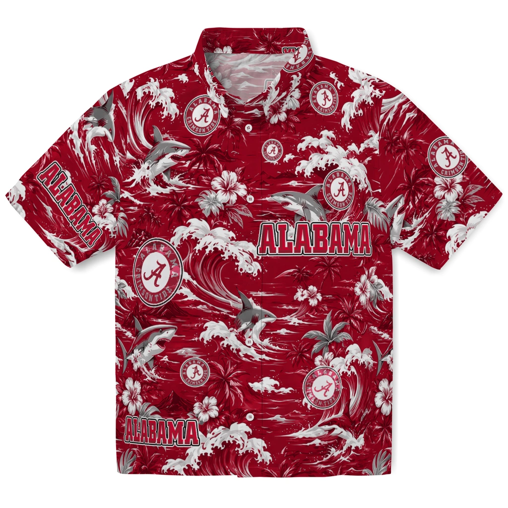 alabama-crimson-tide-hawaiian-shirt-customized-wave-florals-crimson-best-selling alabama crimson tide hawaiian shirt customized wave florals crimson best selling