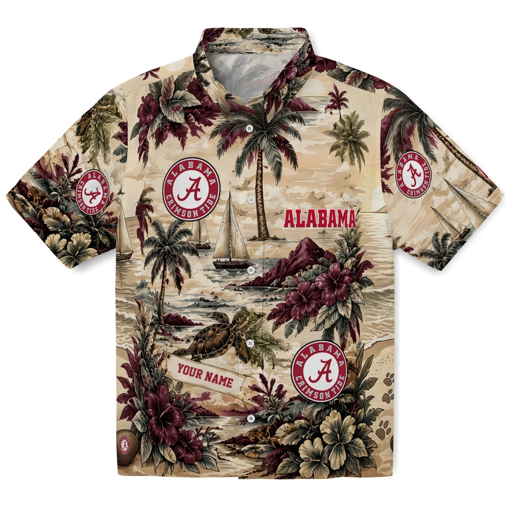 alabama-crimson-tide-hawaiian-shirt-personalized-island-voyage-crimson-beige-best-selling alabama crimson tide hawaiian shirt personalized island voyage crimson beige best selling