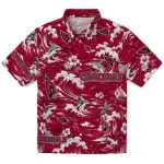 Arizona Cardinals Hawaiian Shirt - Personalized Wave Florals Red 1 arizona-cardinals-hawaiian-shirt-personalized-wave-florals-red-best-selling