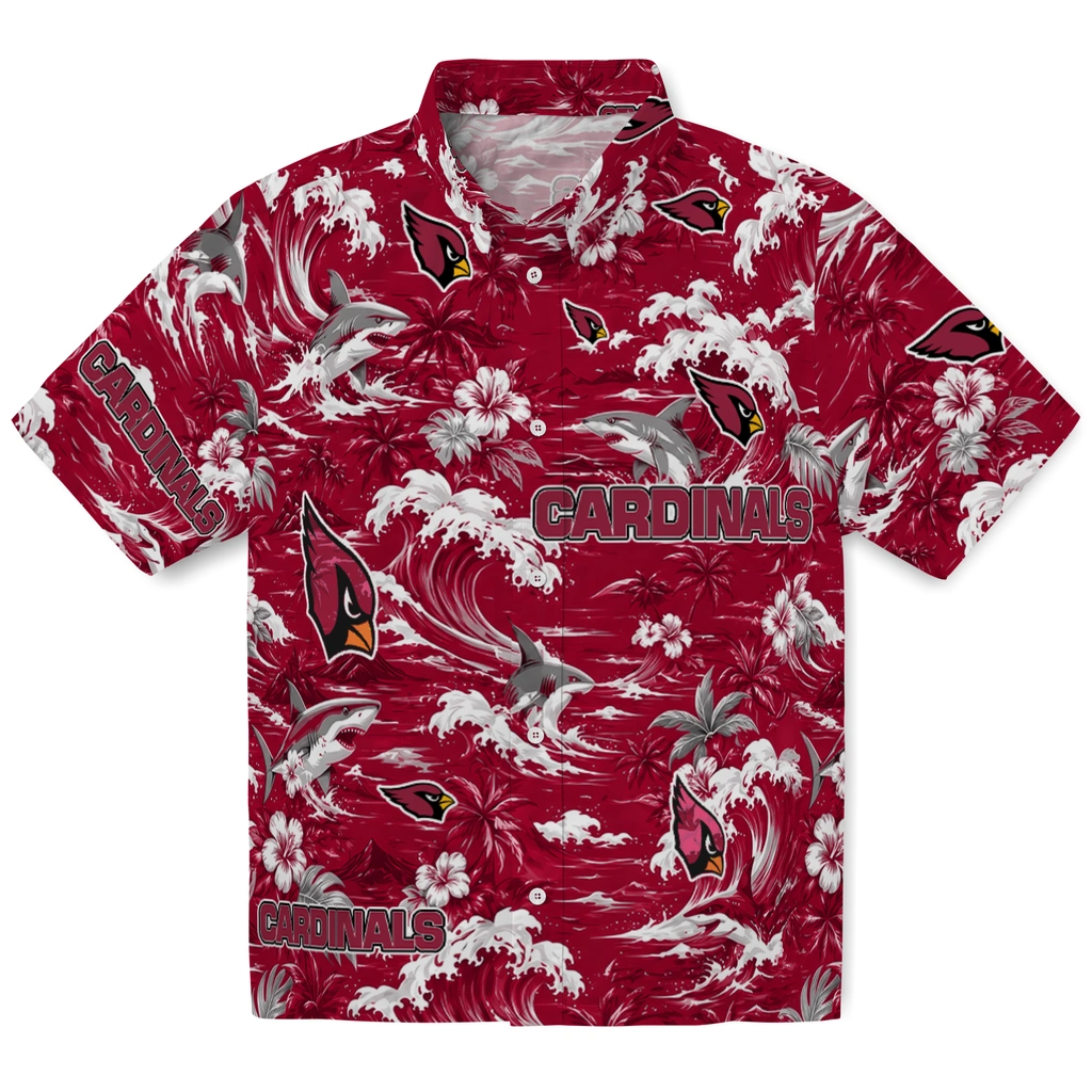 arizona-cardinals-hawaiian-shirt-personalized-wave-florals-red-best-selling arizona cardinals hawaiian shirt personalized wave florals red best selling