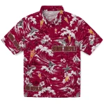 Arizona State Sun Devils Hawaiian Shirt - Customized Wave Florals Maroon 1 arizona-state-sun-devils-hawaiian-shirt-customized-wave-florals-maroon-best-selling