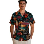 arkansas-razorbacks-hawaiian-shirt-customized-scenic-collage-black-green-best-selling