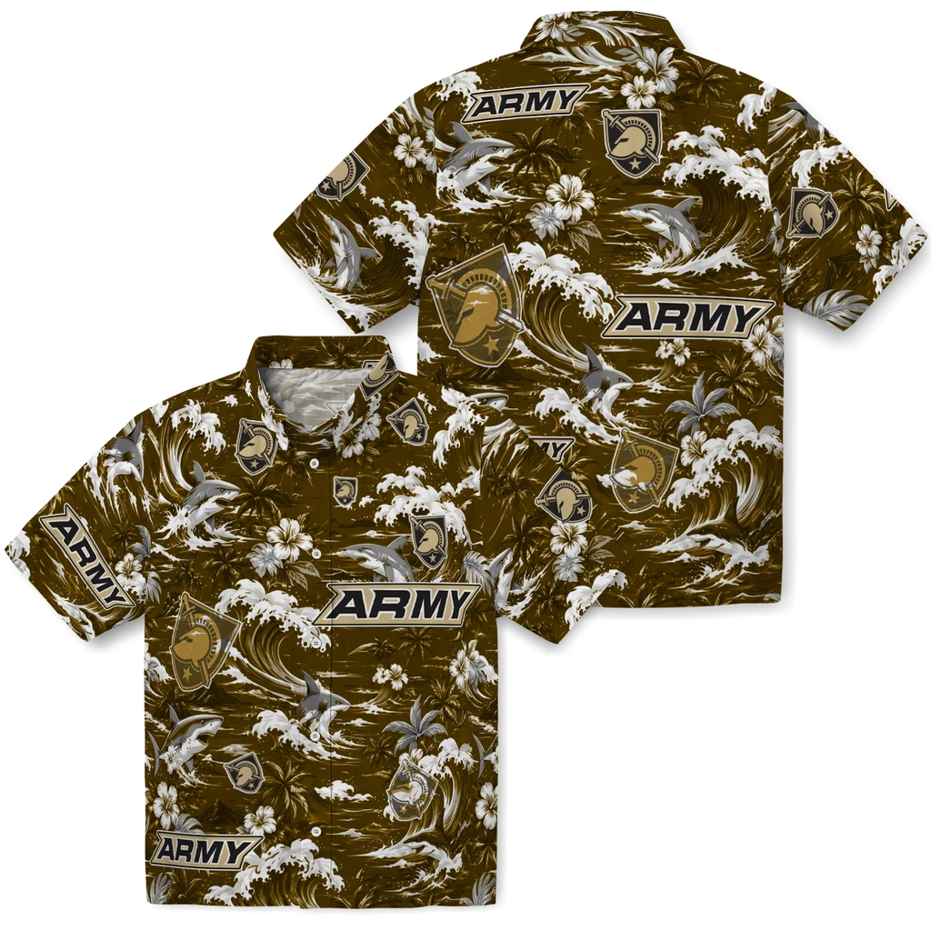 army-black-knights-hawaiian-shirt-custom-wave-florals-gold-high-quality