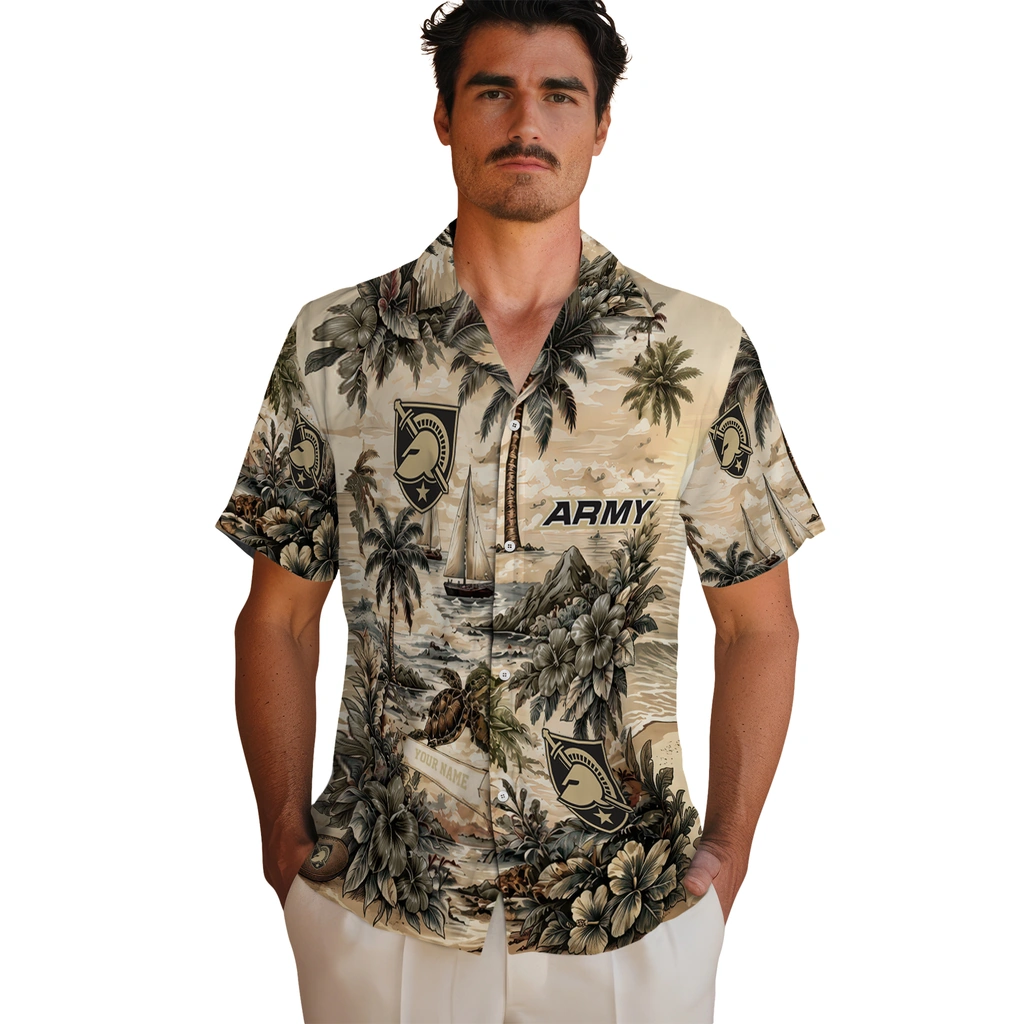 army-black-knights-hawaiian-shirt-customized-island-voyage-gold-beige-fashion-forward