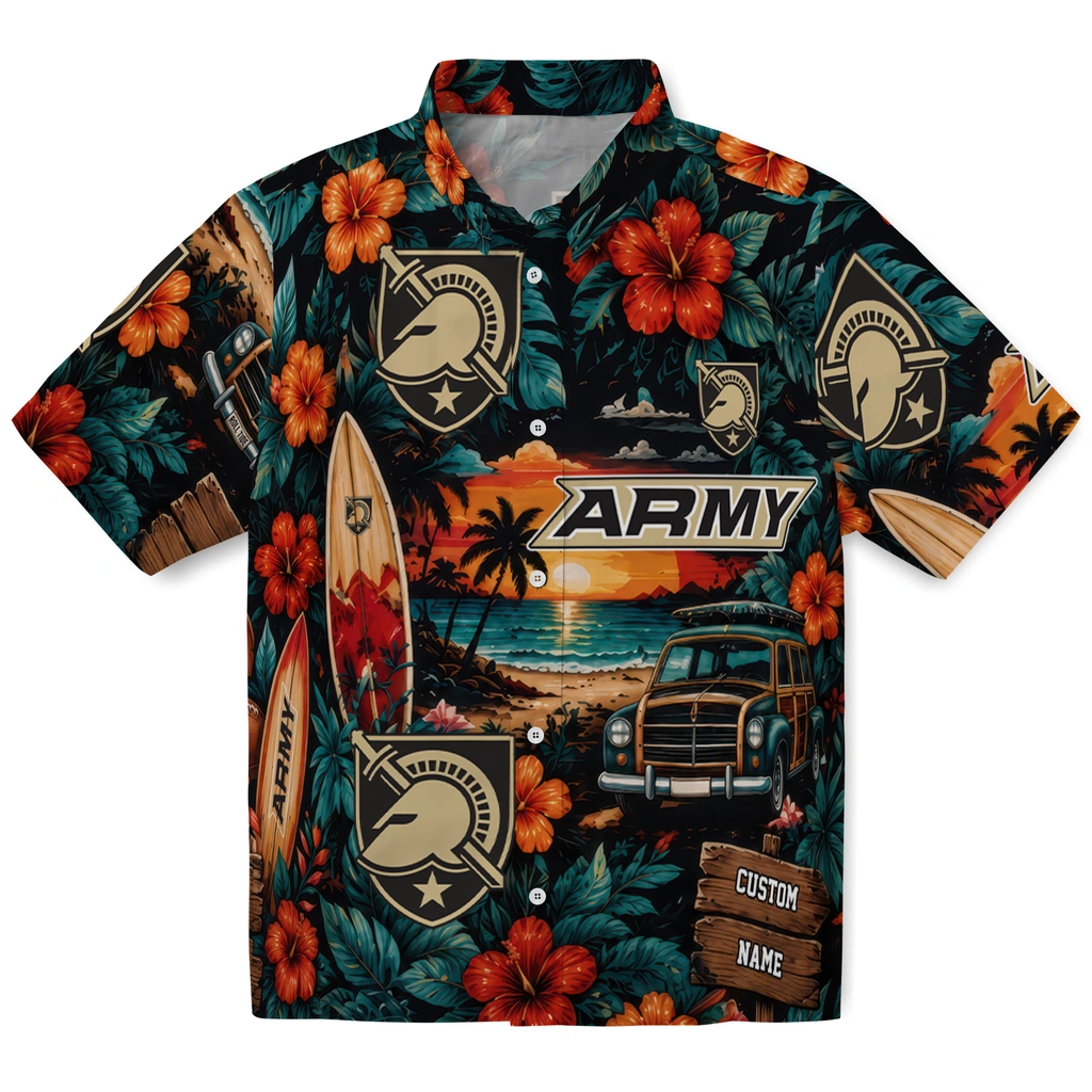 army-black-knights-hawaiian-shirt-personalized-scenic-collage-black-green-best-selling army black knights hawaiian shirt personalized scenic collage black green best selling