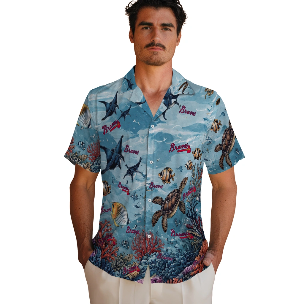 atlanta-braves-hawaiian-shirt-personalized-coral-reef-aqua-fashion-forward
