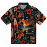 Baltimore Orioles Hawaiian Shirt - Custom Scenic Collage Black Green 1 baltimore-orioles-hawaiian-shirt-custom-scenic-collage-black-green-best-selling
