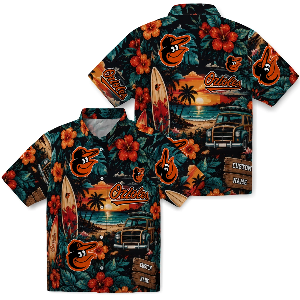 baltimore-orioles-hawaiian-shirt-custom-scenic-collage-black-green-high-quality