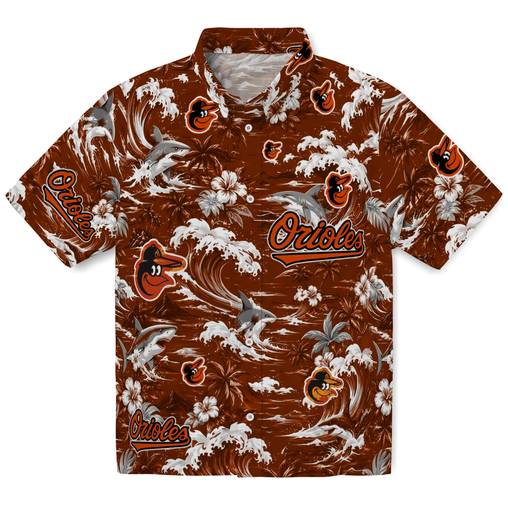 baltimore-orioles-hawaiian-shirt-customized-wave-florals-orange-best-selling baltimore orioles hawaiian shirt customized wave florals orange best selling