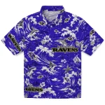 baltimore-ravens-hawaiian-shirt-customized-wave-florals-purple-best-selling