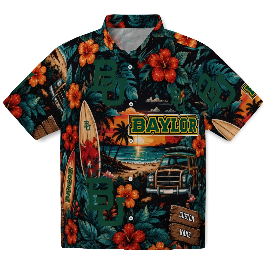 baylor-bears-hawaiian-shirt-custom-scenic-collage-black-green-best-selling baylor bears hawaiian shirt custom scenic collage black green best selling