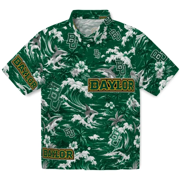 baylor-bears-hawaiian-shirt-customized-wave-florals-green-best-selling baylor bears hawaiian shirt customized wave florals green best selling