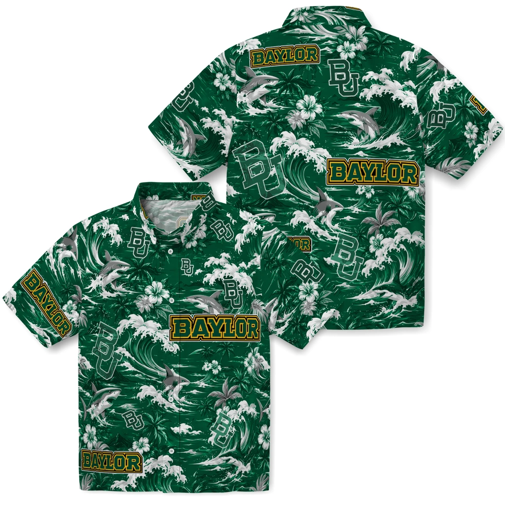 baylor-bears-hawaiian-shirt-customized-wave-florals-green-high-quality