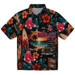 Boston Red Sox Hawaiian Shirt - Customized Scenic Collage Black Green 1 boston-red-sox-hawaiian-shirt-customized-scenic-collage-black-green-best-selling