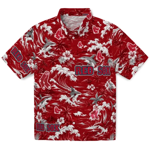 boston-red-sox-hawaiian-shirt-personalized-wave-florals-red-best-selling boston red sox hawaiian shirt personalized wave florals red best selling