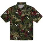 BYU Cougars Hawaiian Shirt - Custom Foliage Camo Dark Olive Green 1 byu-cougars-hawaiian-shirt-custom-foliage-camo-dark-olive-green-best-selling