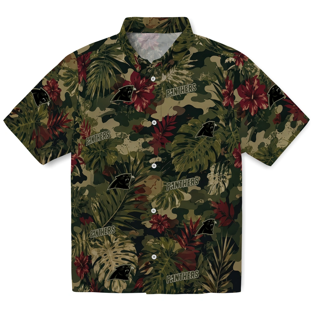 carolina-panthers-hawaiian-shirt-custom-foliage-camo-dark-olive-green-best-selling carolina panthers hawaiian shirt custom foliage camo dark olive green best selling