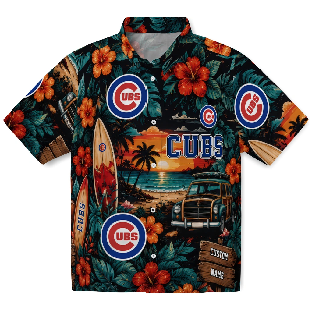 chicago-cubs-hawaiian-shirt-personalized-scenic-collage-black-green-best-selling chicago cubs hawaiian shirt personalized scenic collage black green best selling