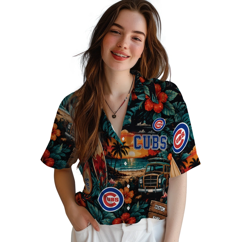 chicago-cubs-hawaiian-shirt-personalized-scenic-collage-black-green-latest-model