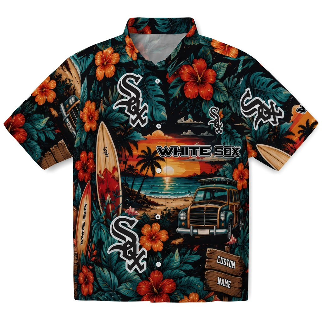chicago-white-sox-hawaiian-shirt-custom-scenic-collage-black-green-best-selling chicago white sox hawaiian shirt custom scenic collage black green best selling