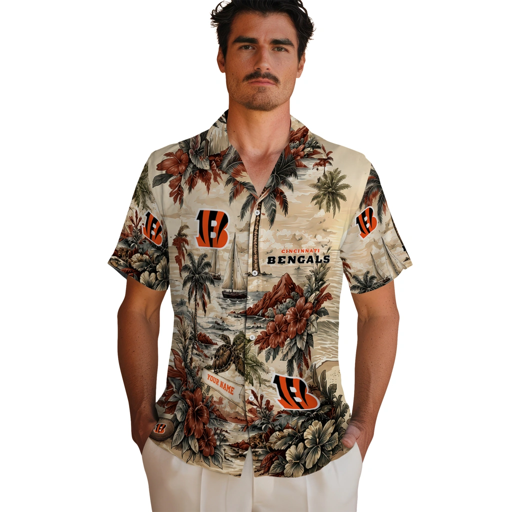 cincinnati-bengals-hawaiian-shirt-custom-island-voyage-orange-beige-fashion-forward