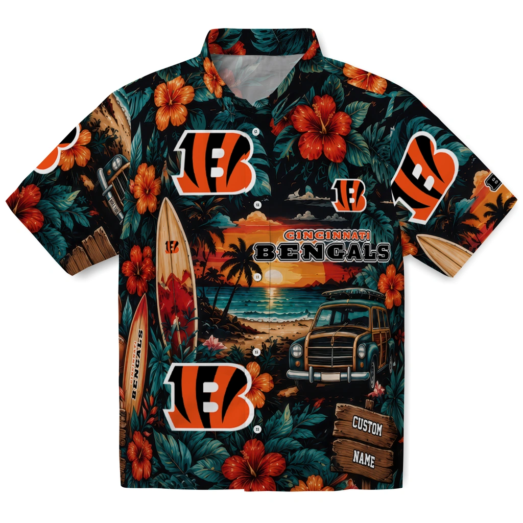 cincinnati-bengals-hawaiian-shirt-customized-scenic-collage-black-green-best-selling cincinnati bengals hawaiian shirt customized scenic collage black green best selling